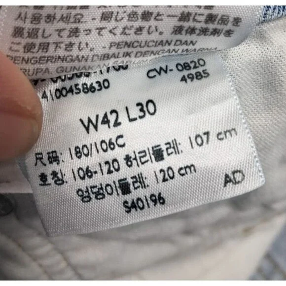 Levi Strauss Jeans 505 Mens Sz 42x30 Straight Leg Denim Blue Relaxed Fit Levi's - Picture 6 of 14